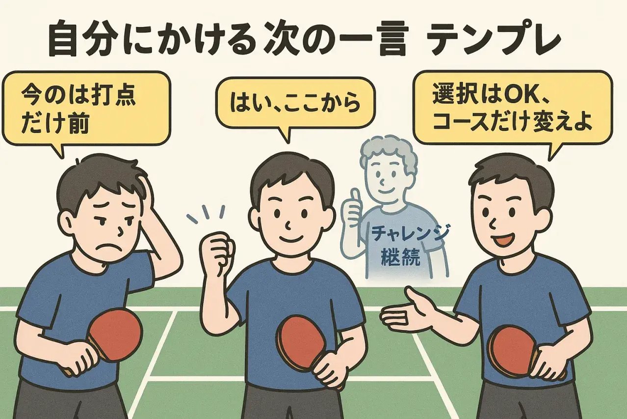 自分にかけるセルフトークでメンタルを切り替える卓球選手