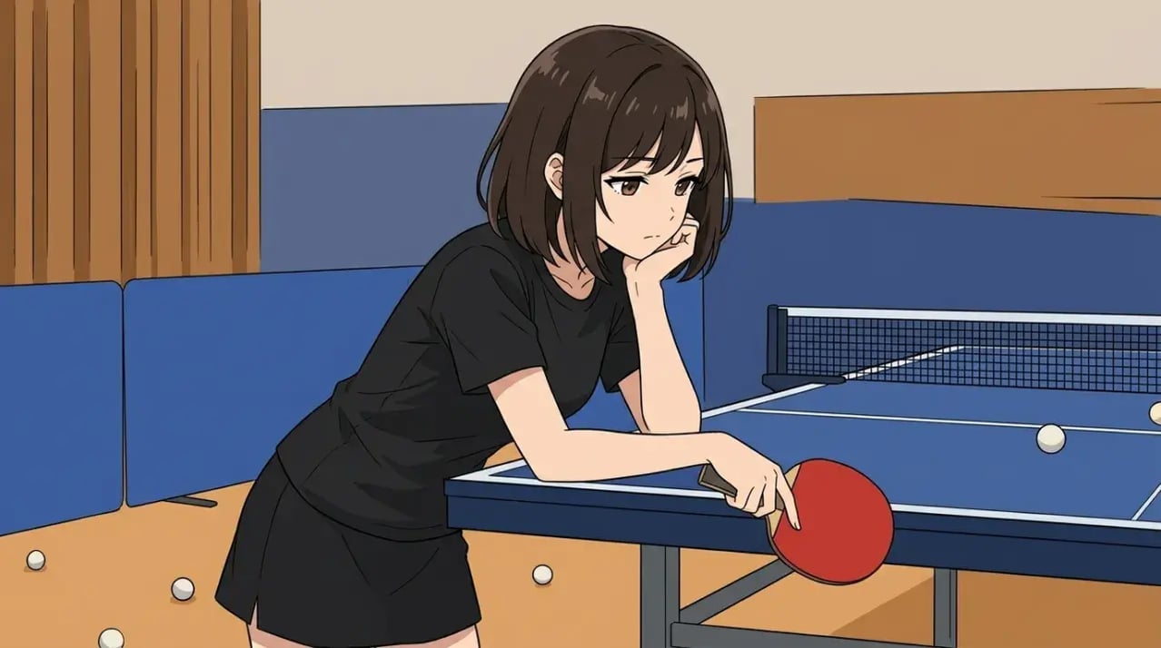 試合中に戦術を練っている若い女性選手