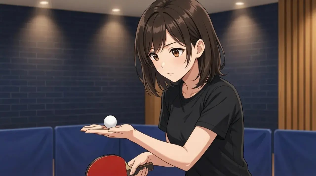 サーブのトスのために手のひらを開いてボールを静止させるプレーヤー
