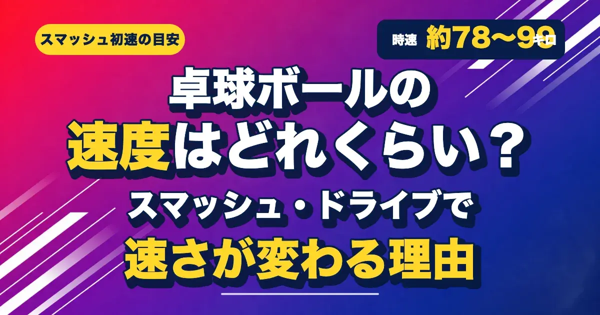 卓球ボールの速度とスマッシュ・ドライブで速さが変わる理由のキービジュアル
