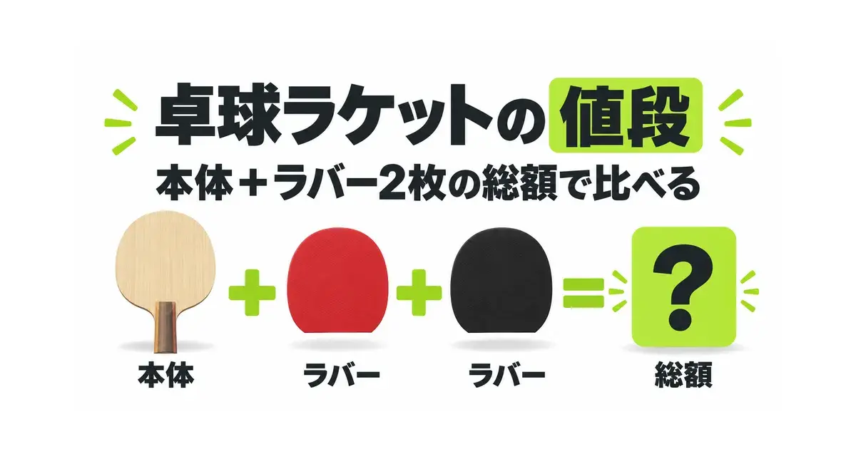 卓球ラケットの値段 本体＋ラバー2枚の総額で比べる