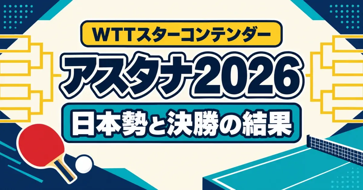 WTTアスタナ2026の結果と木原美悠の2冠、日本勢の成績